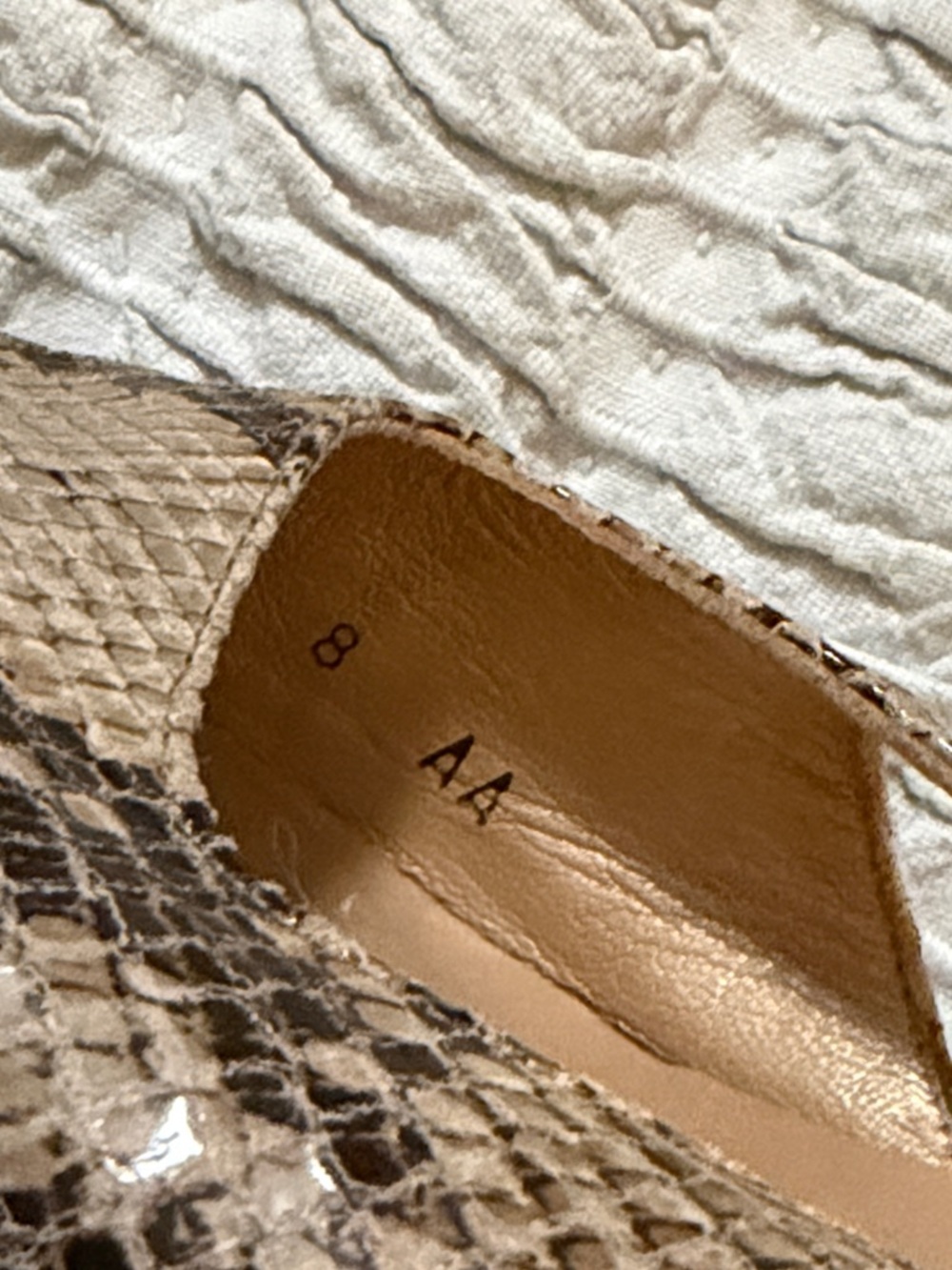 Vintage Stuart Weitzman Snake-Print Slingback heels - Picture 4 of 7